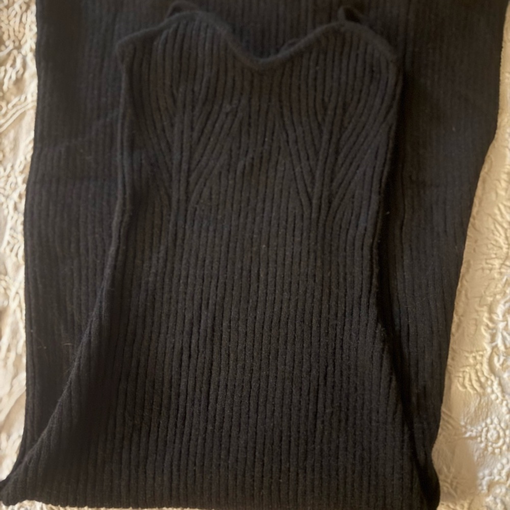 Cider NWT Black Ribbed Dress - Picture 4 of 5